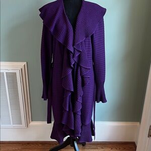 St. John Deep Purple Knit Sweater